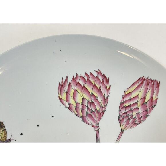 Fabienne Jouvin Paris Large Ceramic Porcelain 14” Platter Floral Butterfly 1999 - Picture 3 of 16